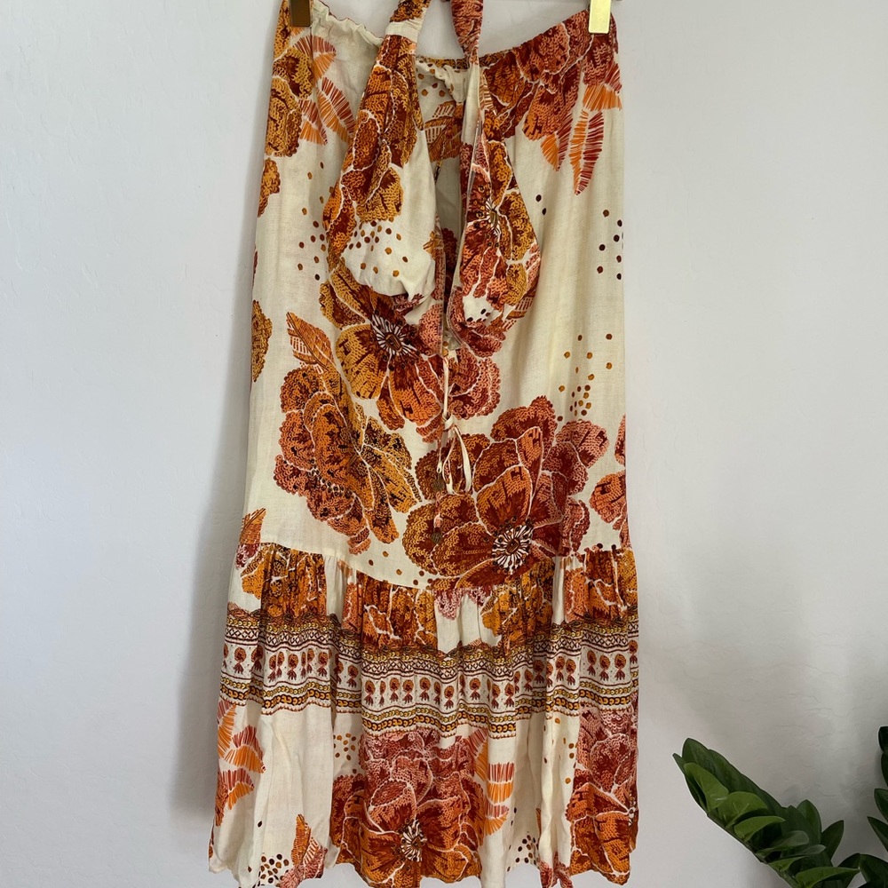 FARM RIO X Anthropologie Cutout Floral Maxi Boho Dress Size Small NWT - Picture 6 of 13